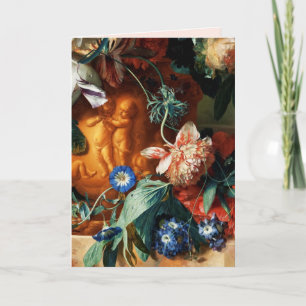 PINKROSE, ANEMON EN BLAUWE Valentijnsdag Feestdagen Kaart