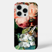 PINKROSES, BUTTERFLY, WITTE STROOMMONOGRAM Case-Mate iPhone CASE (Achterkant)