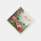 PINKROSES EN JASMINEN, BLOEDENDE MONOGRAM SERVET (Hoek)