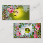 PINKROSES EN JASMINES MONOGRAM GEM STONE geel Visitekaartje (Voorkant / Achterkant)
