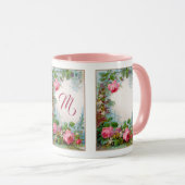 PINKROSSEN EN JASMINEN MONOGRAM VOOR DE MONOGRAM V MOK (Voorkant rechts)