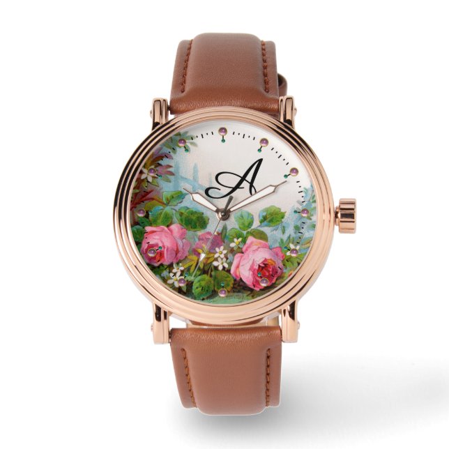PINKROSSEN EN JASMINEN, MONOGRAM VOOR DE PLANNING HORLOGE (Voorkant)