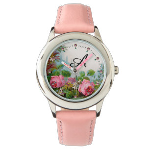PINKROSSEN EN JASMINEN, MONOGRAM VOOR DE PLANNING HORLOGE