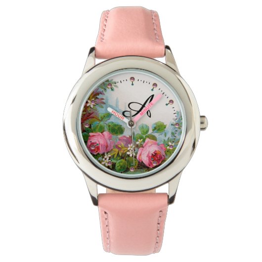 PINKROSSEN EN JASMINEN, MONOGRAM VOOR DE PLANNING HORLOGE (Voorkant)