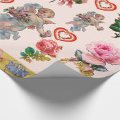 PINKROSSEN, VLOEREN, VEREN, ANGELS EN HAREN CADEAUPAPIER (Hoek)