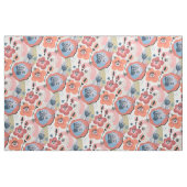 Pinks Abstract Bloemen Stof (Yard (91,4 cm))