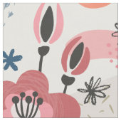 Pinks Abstract Bloemen Stof (Close Up)