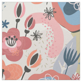 Pinks Abstract Bloemen Stof