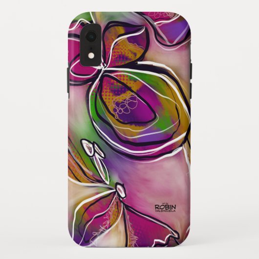 "Pinks and Greens Floral"-telefoonzaak Case-Mate iPhone Case (Achterkant)