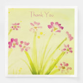 Pinks Bloemen Aquarel Servet (Voorkant)