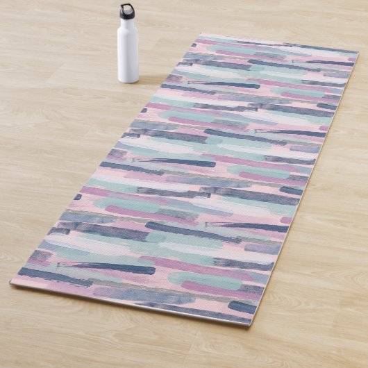 Pinks & Blues Gestreepte Yoga Mat – Stijlvol (In situ)