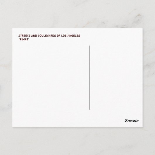 pinks - Briefkaart (Achterkant)