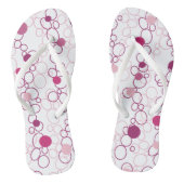 Pinks Circles Stippen Teenslippers (Voetbed)