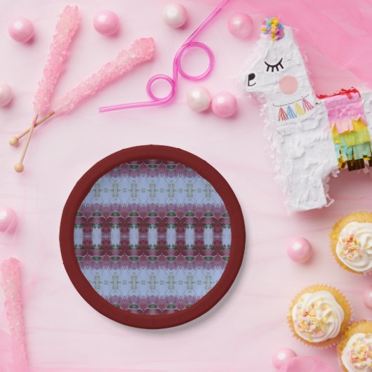 Pinks en Bourgogne Papieren Bordje (Feest)