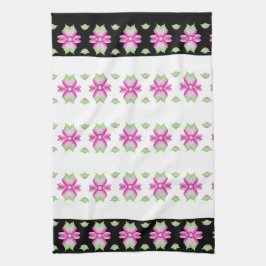 Pinks en Groen Bloemige Keuken Theedoek