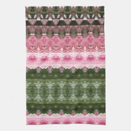 Pinks en Groen Theedoek (Verticaal)