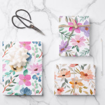  Pinks en Perzik Waterverf Bloemen