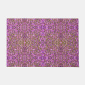 Pinks en Purples Abstract Kaleidoscope Patroon Deurmat (Voorkant)