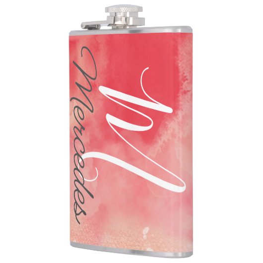 Pinks en Reds Tie Dye iPad Smart Hoesje Heupfles (Links)