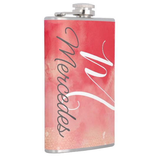 Pinks en Reds Tie Dye iPad Smart Hoesje Heupfles (Rechts)