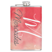 Pinks en Reds Tie Dye iPad Smart Hoesje Heupfles (Voorkant)