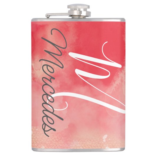 Pinks en Reds Tie Dye iPad Smart Hoesje Heupfles (Voorkant)