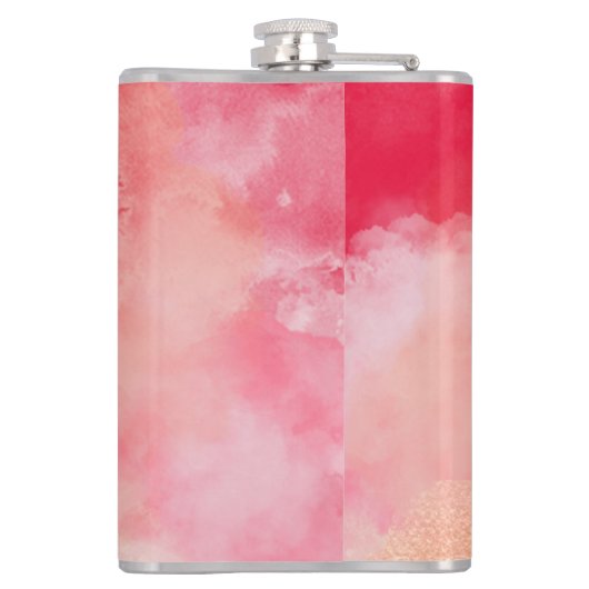 Pinks en Reds Tie Dye iPad Smart Hoesje Heupfles (Achterkant)