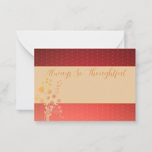 Pinks en Rusty Brown Notitiekaartje (Achterkant)