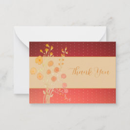 Pinks en Rusty Brown Notitiekaartje