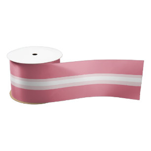 Pinks en witte strepen satijnen lint