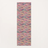 Pinks & Gold Striped Yoga Mat – Stijlvol & Non-Sli (Voorkant)