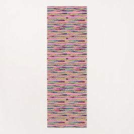 Pinks & Gold Striped Yoga Mat – Stijlvol & Non-Sli