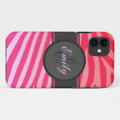Pinks lichte zebra strepen aangepaste iphone 5 hoe Case-Mate iPhone case (Achterkant (horizontaal))