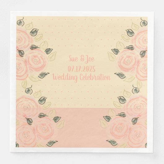 Pinks met pooldots servet (Voorkant)