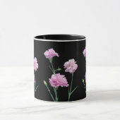 Pinks op zwart mok (Midden)
