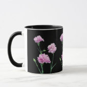 Pinks op zwart mok (Links)