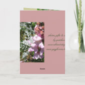 Pinks! Wenskaart Kaart (Achterkant)