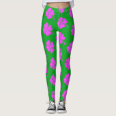 PinkShamrock Clover St. Patrick's Day Leggings (Voorkant)