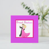 PINKSTAPSWEET SIXTEEN DANCING COUPLE KAART (Staand voorkant)