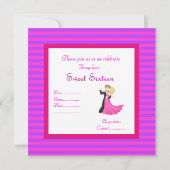 PINKSTAPSWEET SIXTEEN DANCING COUPLE KAART (Achterkant)