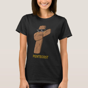 Pinkster sacrament dabbing kruis katholiek religie t-shirt