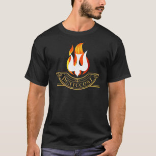 Pinksterduif Talen van Vuur Vlam Heilige Geest C T-shirt