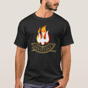 Pinksterduif Talen Van Vuur Vlam Heilige Geest C T-shirt