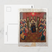 Pinksteren Orthodox Christelijk Byzantijns icoon Briefkaart (Voorkant / Achterkant)