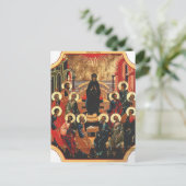 Pinksteren Orthodox Christelijk Byzantijns icoon Briefkaart (Staand voorkant)