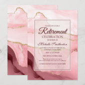 Pinkstermaatschappij Burgundy Gold Marble Agate Re Kaart (Voorkant / Achterkant)