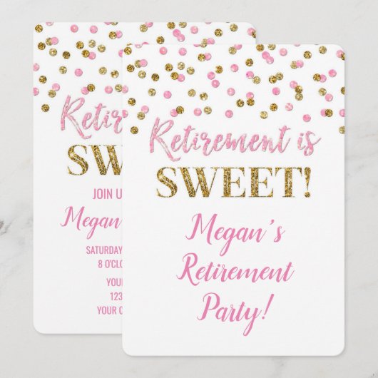 Pinksterpartij met goudglitter Confetti Kaart (Voorkant / Achterkant)