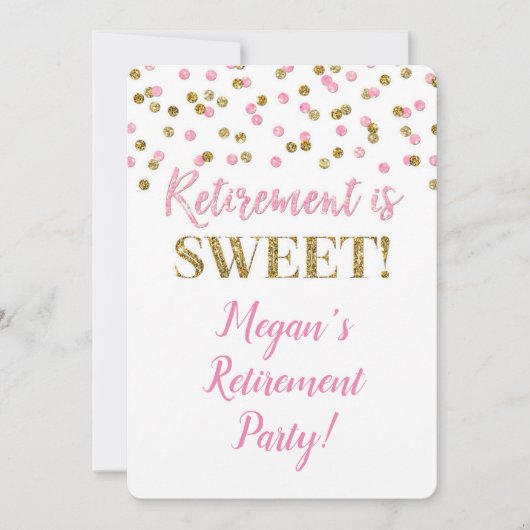 Pinksterpartij met goudglitter Confetti Kaart (Voorkant)