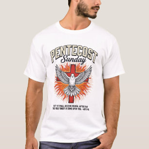 Pinksterzondag Duif Kruis Vintage T-shirt