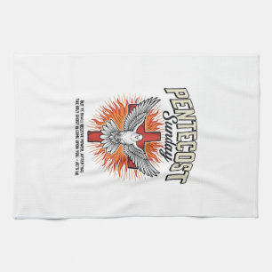Pinksterzondag Duif Kruis Vintage T-shirt Theedoek